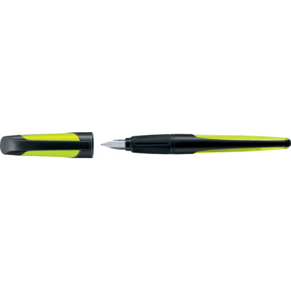 STABILO Stylo plume EASYbuddy L, gauchers, noir/citron