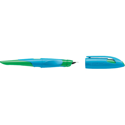 STABILO Stylo plume EASYbirdy L, gauchers, bleu/vert