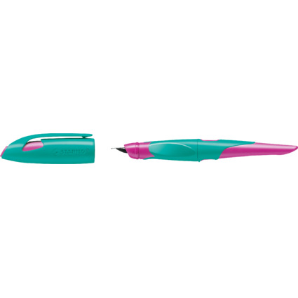 STABILO Stylo plume EASYbirdy R, droitiers, turquoise/rose