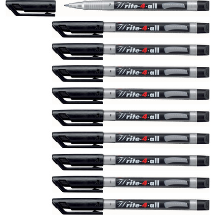 STABILO Marqueur permanent Write-4-all, F, noir