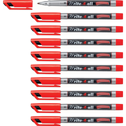 STABILO Marqueur permanent Write-4-all, M, rouge