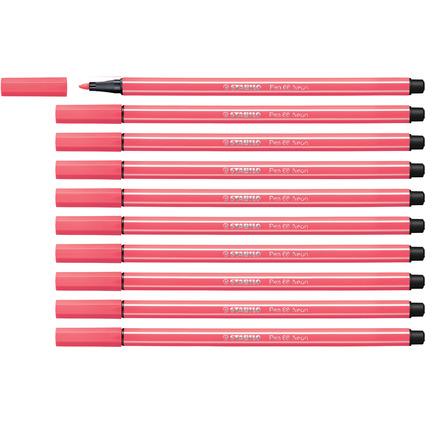 STABILO Stylo feutre Pen 68, rouge fluo