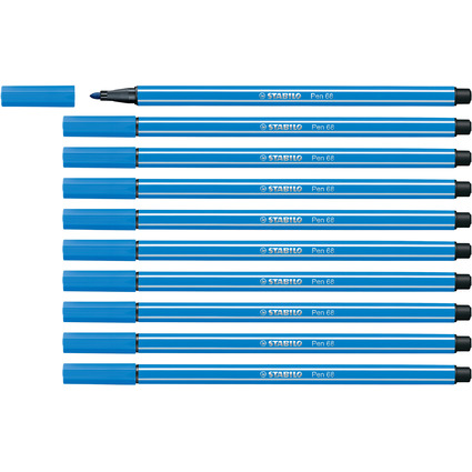 STABILO Stylo feutre Pen 68, bleu foncé