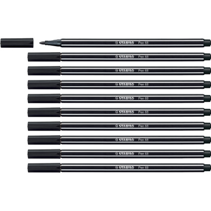 STABILO Stylo feutre Pen 68, largeur de trac: 1,0 mm, noir