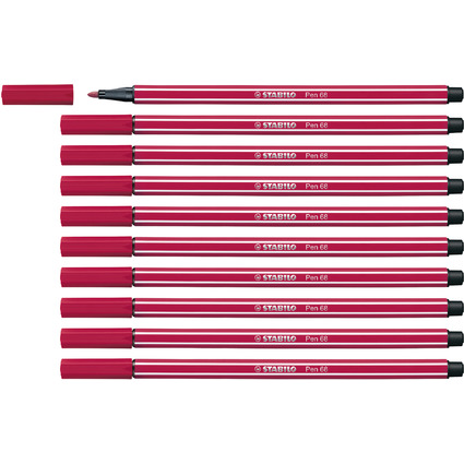 STABILO Stylo feutre Pen 68, rouge fonc