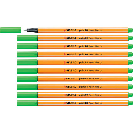 STABILO Feutre  pointe fine point 88, vert fluo
