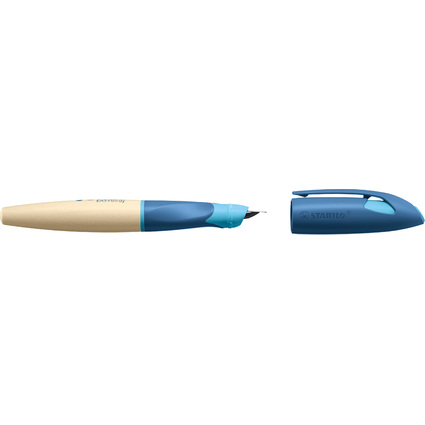 STABILO Stylo plume EASYbirdy Timber L, gaucher, bleu