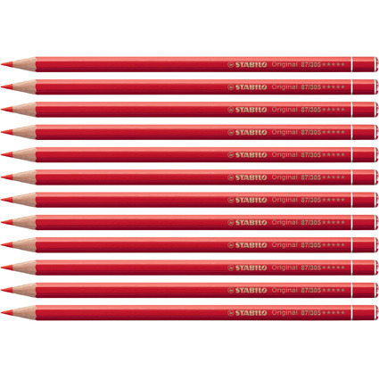 STABILO Crayon de couleur Original, hexagonal, rouge