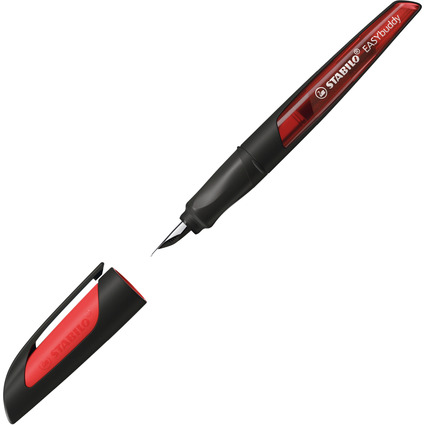 STABILO Stylo plume EASYbuddy M, noir/corail