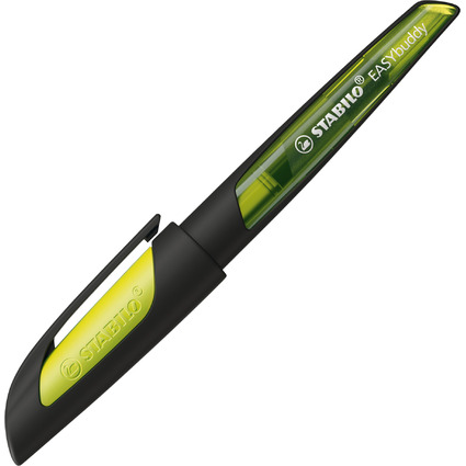 STABILO Stylo plume EASYbuddy A, droitiers, noir/citron vert