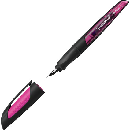 STABILO Stylo plume EASYbuddy L, noir/magenta