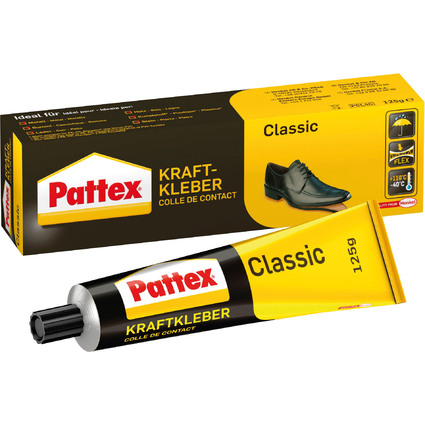 Pattex Colle de contact classic, avec solvant, tube de 125g