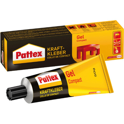 Pattex Colle de contact Gel Compact, avec solvant, tube de