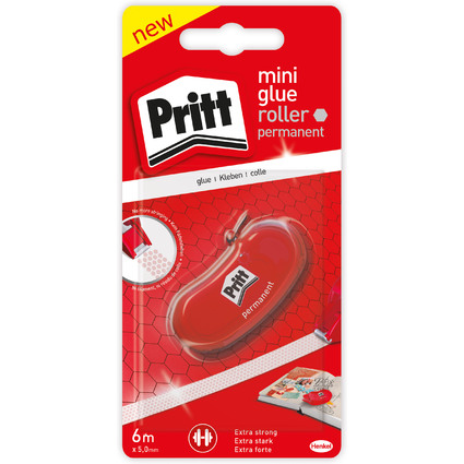 Pritt Roller de colle Mini, permanent, 5,0 mm x 6 m
