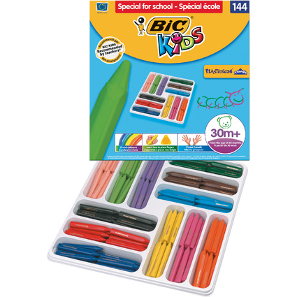 BIC Crayon de cire Plastidecor Triangle, garniture scolaire