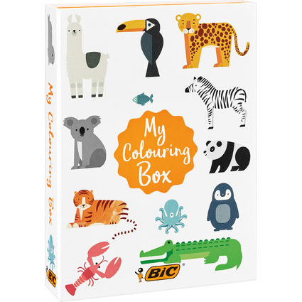 BIC KIDS "My Colouring Box", bote cadeau 73 pices