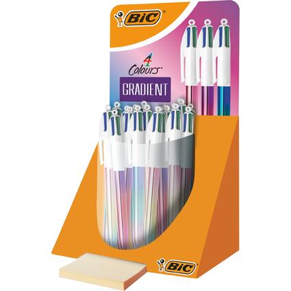 BIC Stylo  bille rtractable 4 Colours Gradient, prsentoir