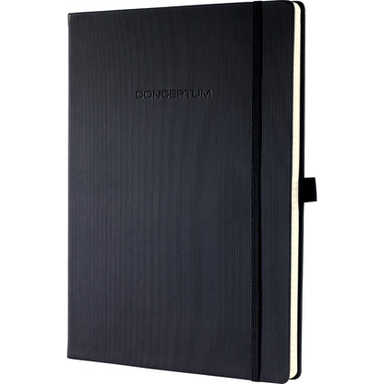 sigel Carnet de notes Conceptum, A4, pointill, noir