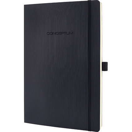 sigel Carnet de notes Conceptum, A4, quadrill, noir
