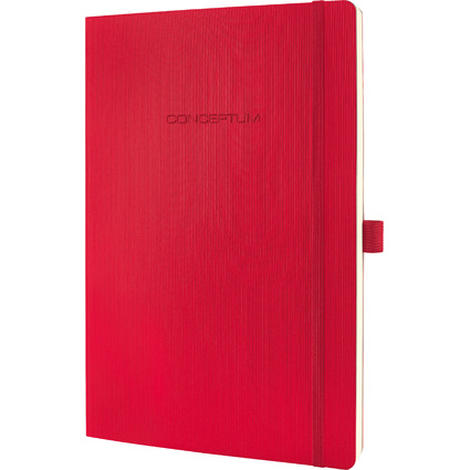 sigel Carnet de notes Conceptum, A4, quadrill, rouge