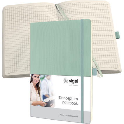 sigel Carnet de notes Conceptum, A4, quadrill, vert menthe