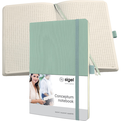 sigel Carnet de notes Conceptum, A5, quadrill, vert menthe
