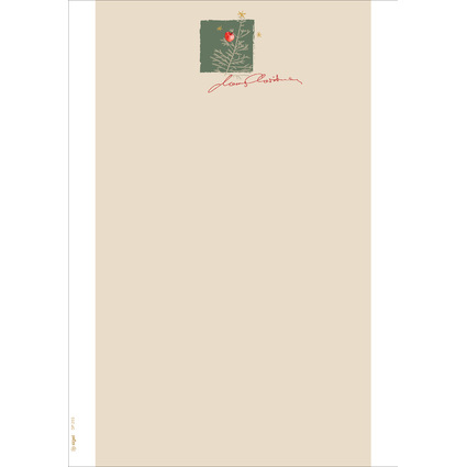 sigel Papier  motif de Nol "Christmas with apples, A4