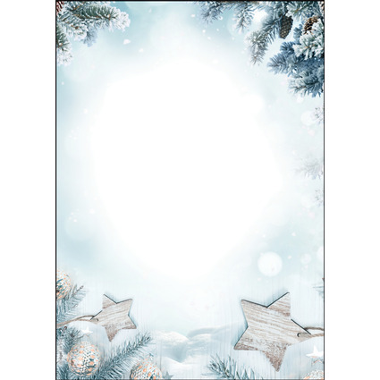 sigel Papier  motif de Nol "Snow Star", A4, 90 g/m2