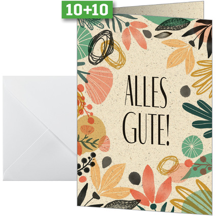 sigel Glckwunschkarte "Colorful plants", (B)105 x (H)148 mm