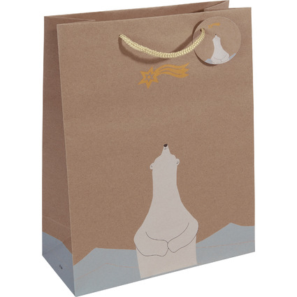 sigel Sac cadeau de Nol "Polar bear with...", grand