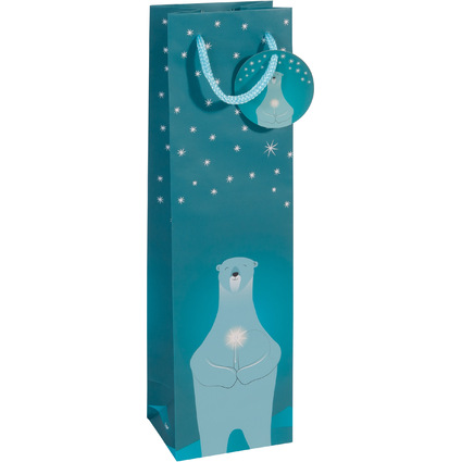 sigel Sac de Nol pour bouteille "Polar bear with candle"