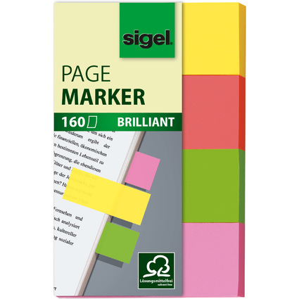 sigel Marque-page repositionnable Brillant, 50 x 20 mm