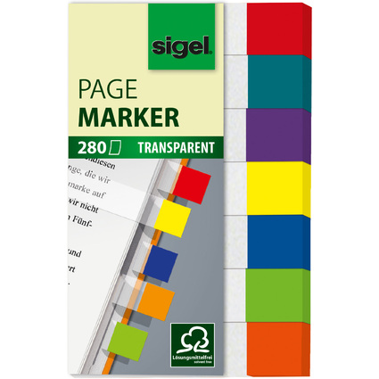 sigel Marque-page repositionnable Transparent mini, 50x12 mm