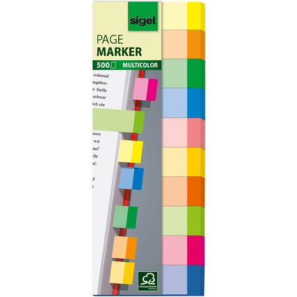 sigel Marque-page repositionnable Multicolor, 50 x 15 mm