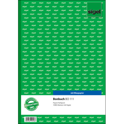 sigel Bloc de bons "Carnet de bons", A4, 1000 coupons, vert