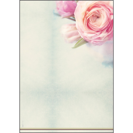 sigel Papier  motif, A4, 90 g/m2, motif "Rose Garden"