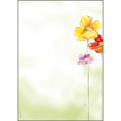 sigel Papier  motif, A4, 90 g/m2, motif "Spring Flowers"