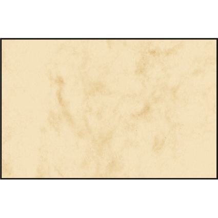 sigel Cartes de visite 3C, 85 x 55 mm, 225g/m2, beige marbr
