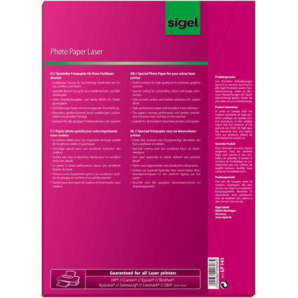 sigel Papier photo, A4, 135 g/m2, glossy recto-verso