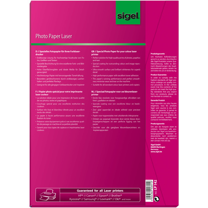 sigel Papier photo, A4, 170 g/m2, glossy recto-verso