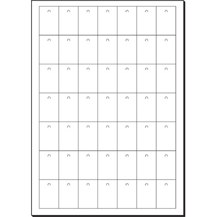 sigel Etiquette  trou, 27 x 40 mm (A4), 200 g/m2, blanc