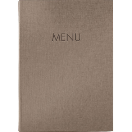 sigel Chemise pour carte de menu "MENU", A4, beige