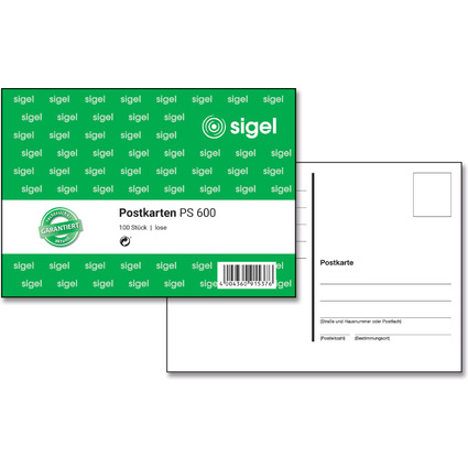 sigel Vordruck "Postkarten", A6 quer, 100 Blatt, lose