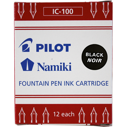 PILOT Cartouche d'encre Namiki, pour stylo Capless, noir