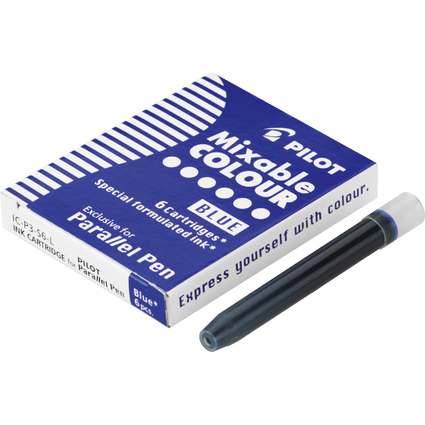 PILOT Cartouches d'encre pour stylo Parallel Pen, bleu