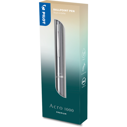 PILOT Stylo  bille ACRO 1000 PREMIUM, Silver