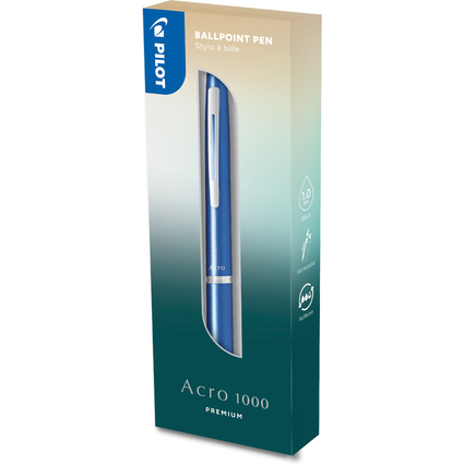 PILOT Stylo  bille ACRO 1000 PREMIUM, Metal Sky Blue