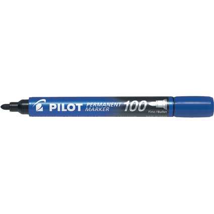 PILOT Marqueur permanent 100, pointe ogive, bleu
