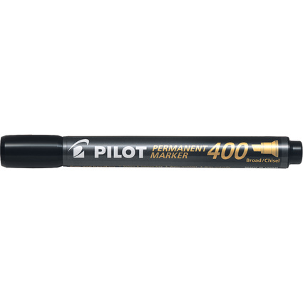 PILOT Marqueur permanent 400, pointe biseaute, noir