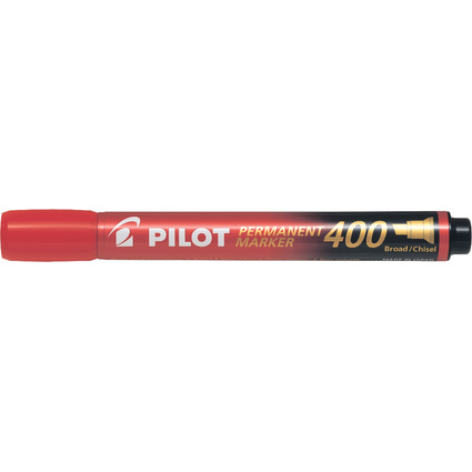 PILOT Marqueur permanent 400, pointe biseaute, rouge